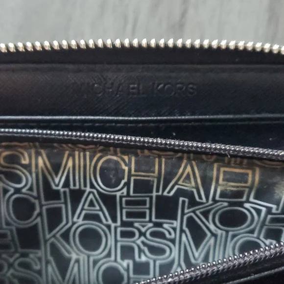 Michael Kors Black and White Polka Dot Wallet - Picture 14 of 14